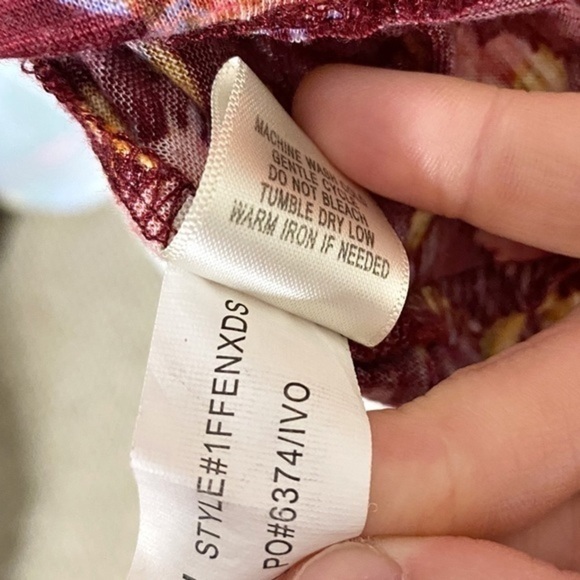 Self Esteem Burgundy Floral‎ Cami - Picture 6 of 8